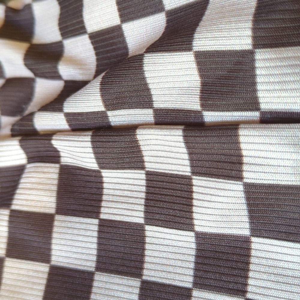 Missguided Brown & Cream Checkered Mini Skirt - Picture 6 of 6